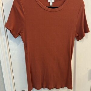 Dip Orange Fitted Short Sleeve Tee